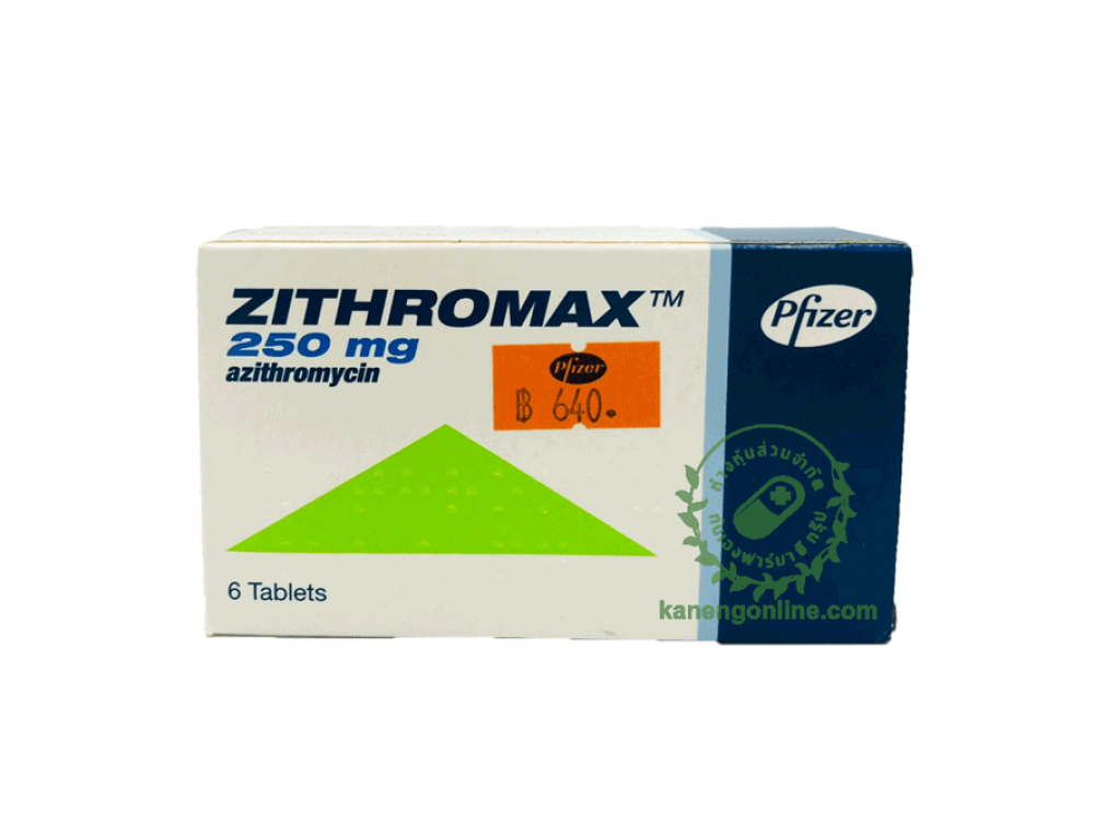 ZITHROMAX 250MG.(AZITHROMYCIN 250mg.) 6't